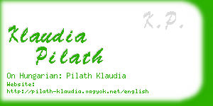 klaudia pilath business card